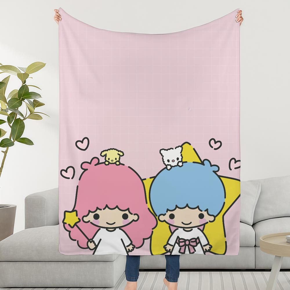 Blanket Throw Super Cosy Plush L-Little Living S-Stars Room Sofa Couch Cartoon SRO Childish T-Twin Cute Birthday Gifts