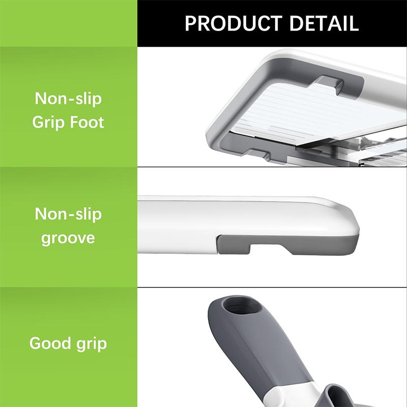 LMETJMA Многофункциональная ручная овощерезка с регулируемым лезвием из нержавеющей стали, кухонный измельчитель для овощей, терка для сыра JT237