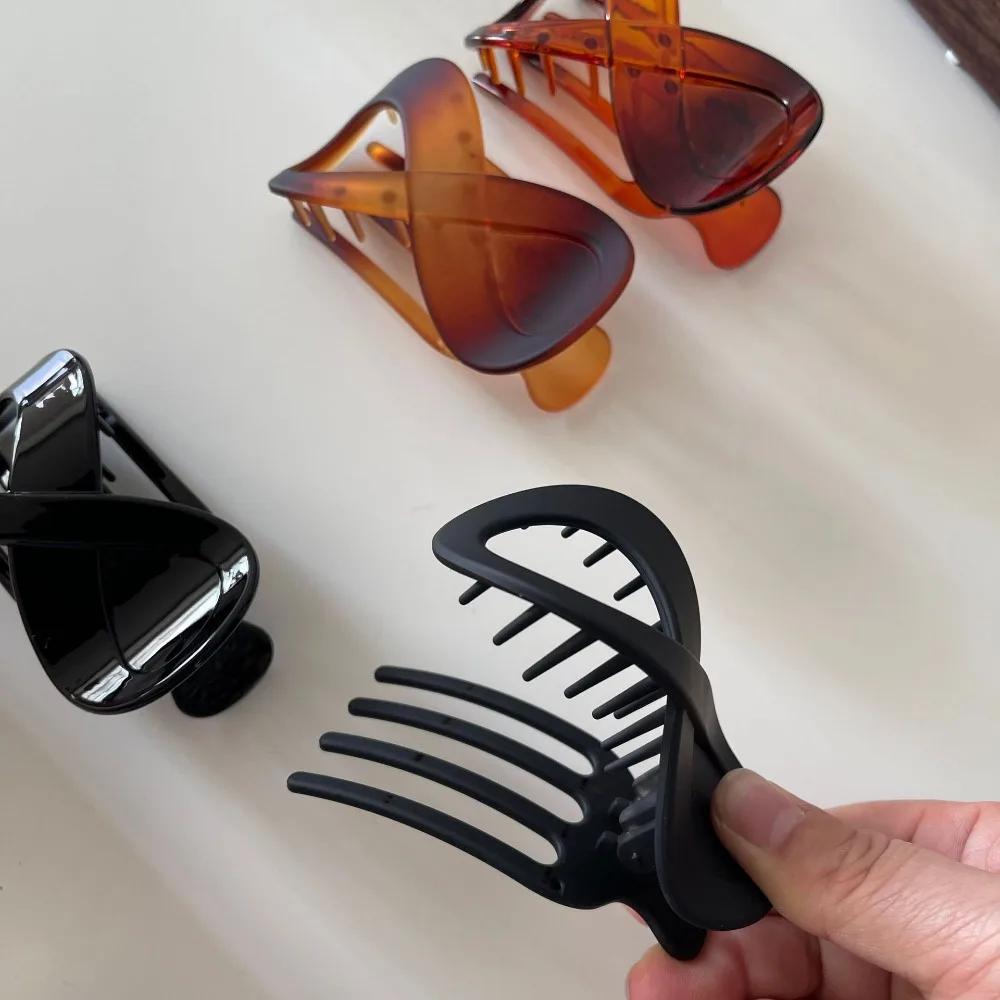 Женская большая заколка для волос, заколка для волос, бесшовный пластиковый коготь утконоса для женщин и девочек, простые шпильки, инструменты для укладки, аксессуары для волос