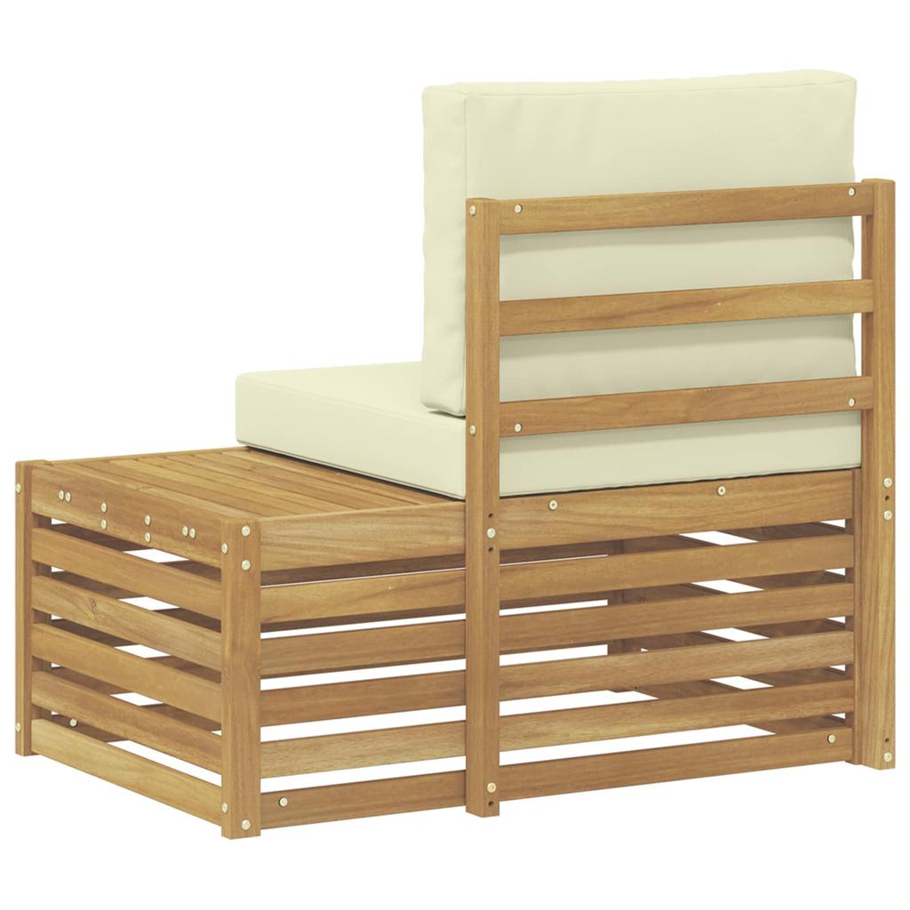 Outdoor Corner Sofa Units in White and Cream 91 x 63 x 73 cm