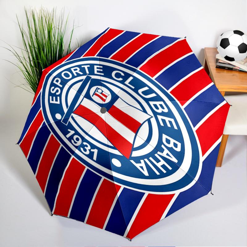 Автоматический зонт с принтом эмблемы клуба Bahia Fc, 8 спиц, для путешествий, кемпинга, повседневного использования, незаменимый подарок для семьи и друзей