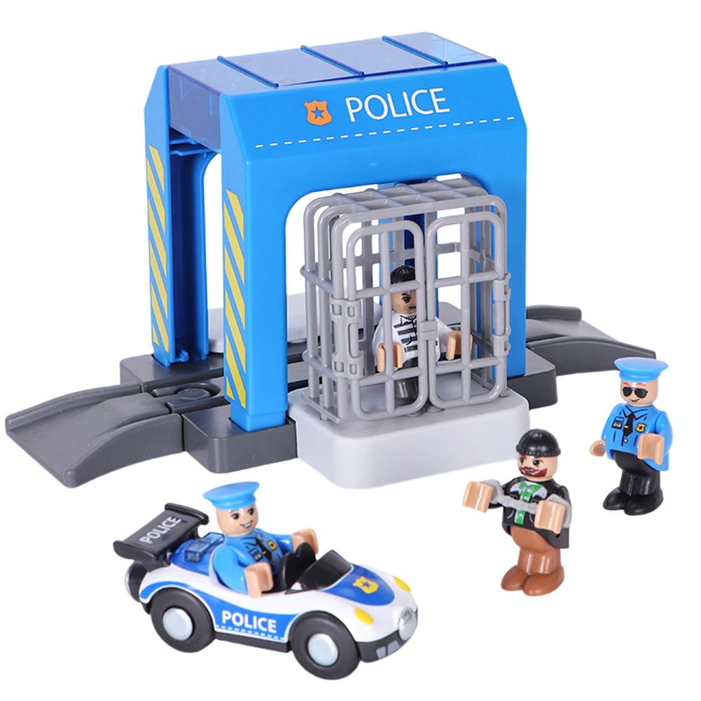 Детский игровой набор «Полицейский участок», железная дорога, игрушка, городские сцены, автомойка, пожарная часть, игровой набор для ролевых игр