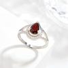 Простое элегантное серебряное кольцо и серьги для женщин, натуральный гранат, январский камень, аниме, модный комплект ювелирных украшений для подарка на годовщину свиданий