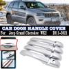 Для Jeep Grand Cherokee WK2 2011~ Наклейки на ручки дверей автомобиля Декоративная защита экстерьера от царапин Автоаксессуары