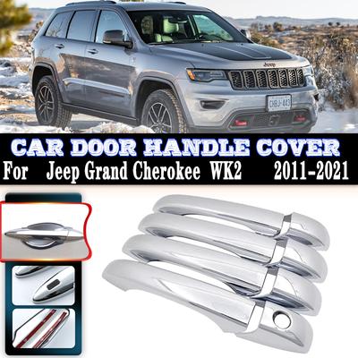 Для Jeep Grand Cherokee WK2 2011~ Наклейки на ручки дверей автомобиля Декоративная защита экстерьера от царапин Автоаксессуары