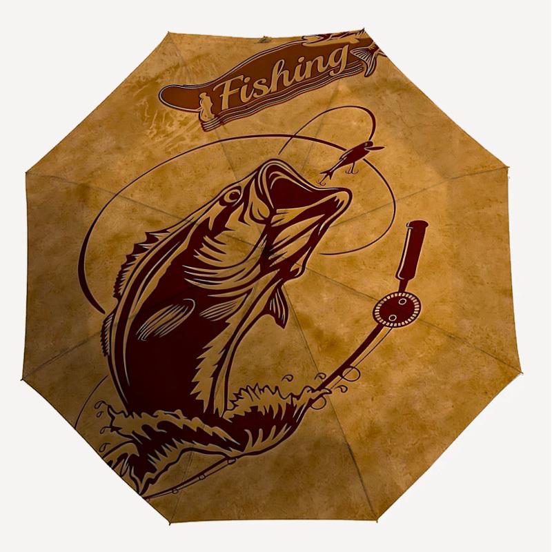 1PC Fishing Umbrella-8-Rib Reinforced, Automatic Open, Lightweight & Durable, Fashion Accessory for Outdoor, H0319