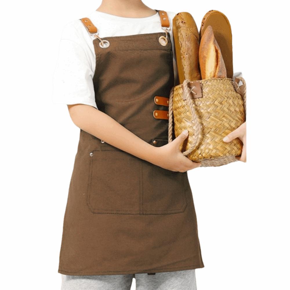 Lightweight Children's Canvas Apron Minimalist Kids Chef Costume Kids Cooking Apron Baking