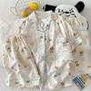 Cloud cotton pajamas women's summer short sleeves shorts trousers three-piece set sweet cartoon thin loungewear spot