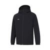 Li Ning Sports Lifestyle Series Solid Color Zipper Hooded Casual Windbreaker Men Outerwear Black AFDU627-4