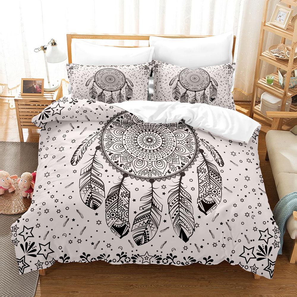 Dream Catcher Feather Wind Chimes, Export Student Dormitory Three-Piece Quilt Cover Sheets