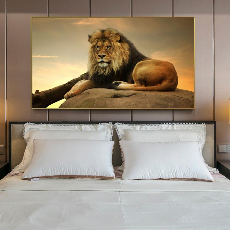 Современные постеры и принты с животными, настенная живопись на холсте, настенные картины со львом для гостиной, украшения дома, безрамные