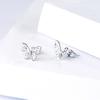 S925 Sterling Silver Hollow-out Butterfly Studs Refined Stylish and Versatile Girl's Heart Ins Earrings