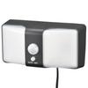Ohm Electric Sensor Wall Light (360lm/Solar-Powered/White/Black) LS-SH24J4-K
