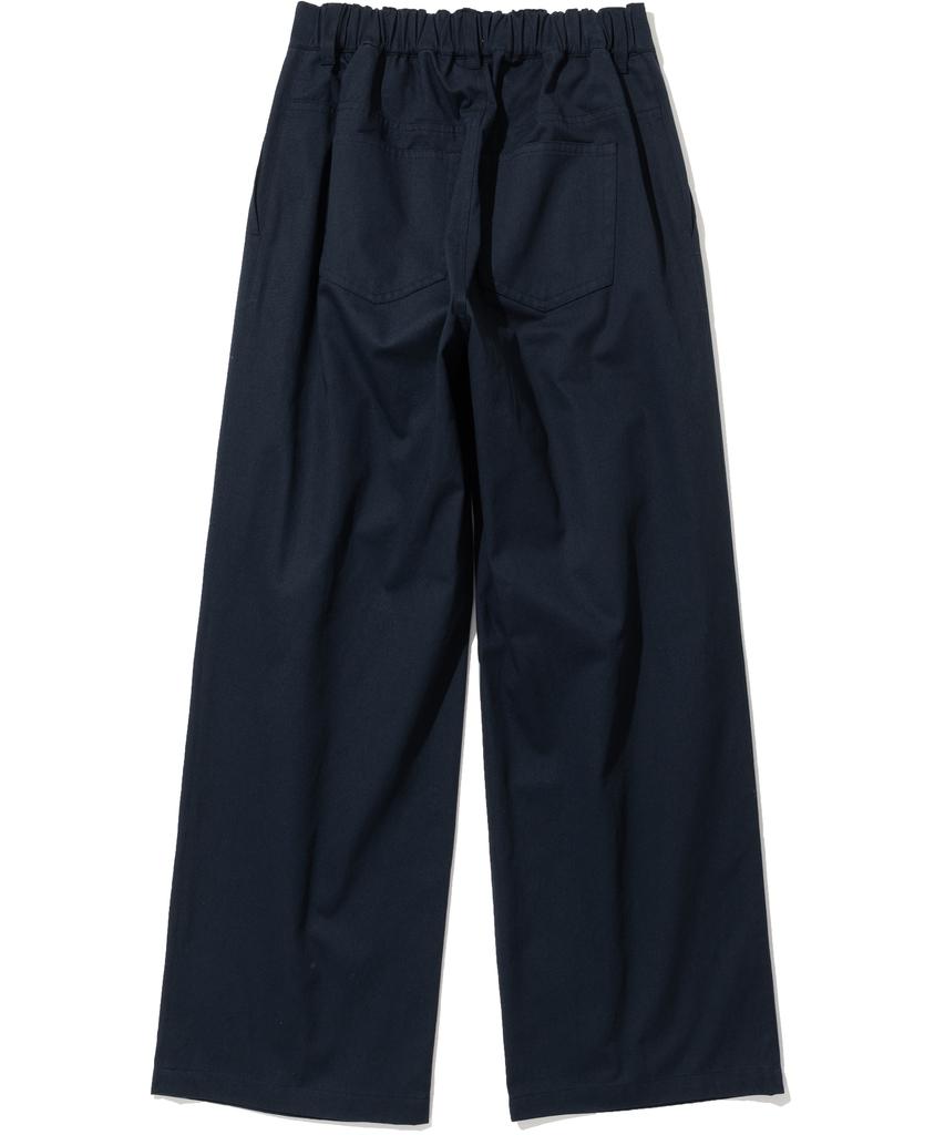 NOT4NERD Two Tuck Wide Cotton Pants - Navy