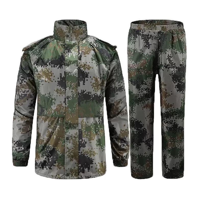 OEING Upgraded Camouflage Double-Layer Rain Suit