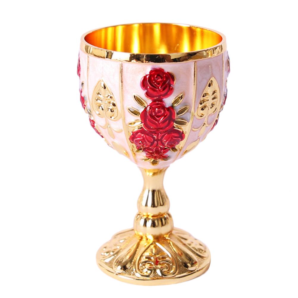 MIT Metal Wine Glasses Retro Dinnerware Goblet Vintage European Style Spirit Vodka Champagne Glasses for Bar Home Decor