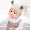 Детская шапка зимняя вязаная шапка для домашних животных, эластичная, сохраняет тепло, однотонная, с декором для ушей, для мальчиков и девочек, шапочка-бини для фотосъемки, головной убор