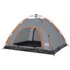 4 Person Camping Tent Grey and Orange Quick Release System