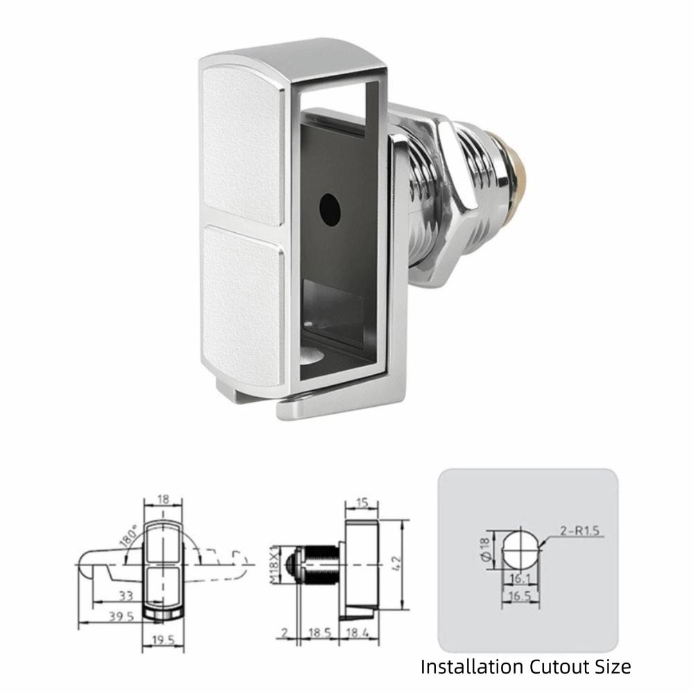 Rotary Tongue Mechanism Cabinet Door Padlock Storage Cabinet Lock For Wooden Doors