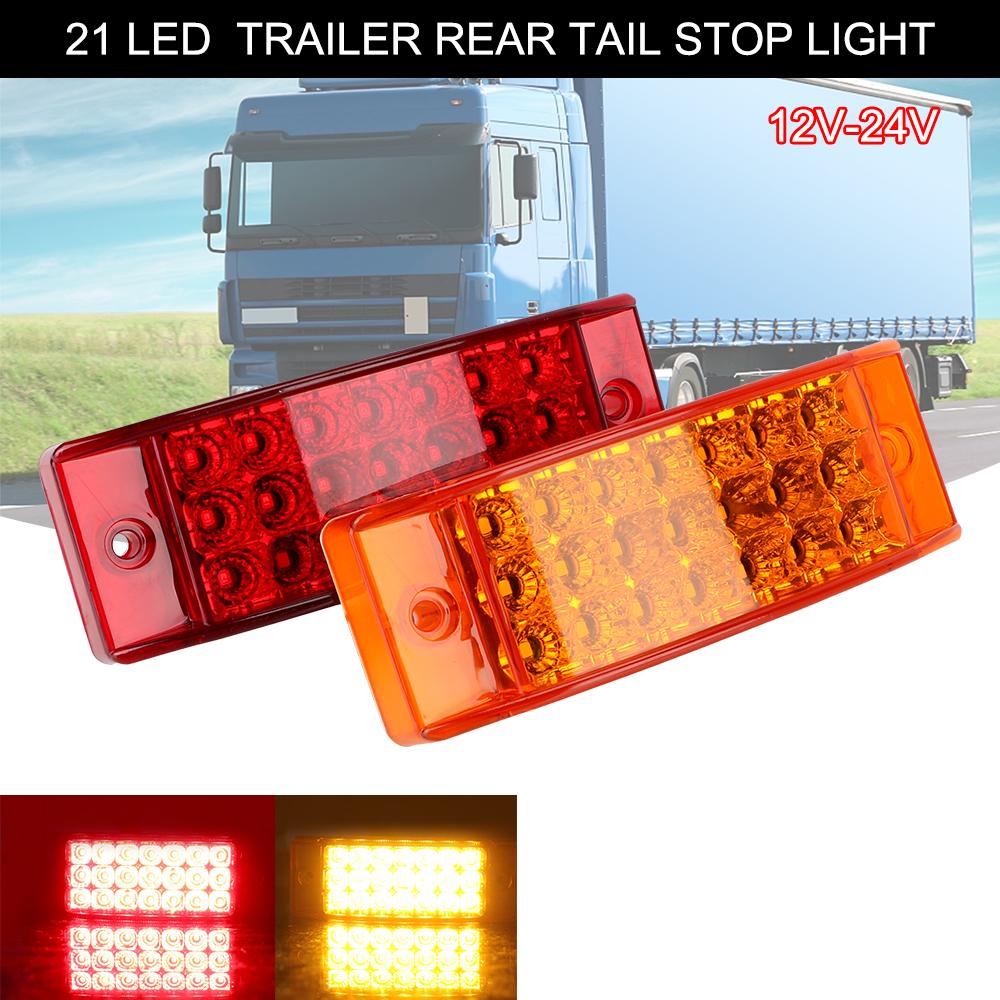 Stop Lamp 21 LED Tail Light Waterproof for Car Truck Lorry Trailer Flowing Indicator Blinker Brake Rear Warning Tailight 12V 24V