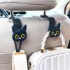 Universal 3D Cartoon Cat Car Seat Headrest Hook Hanger
