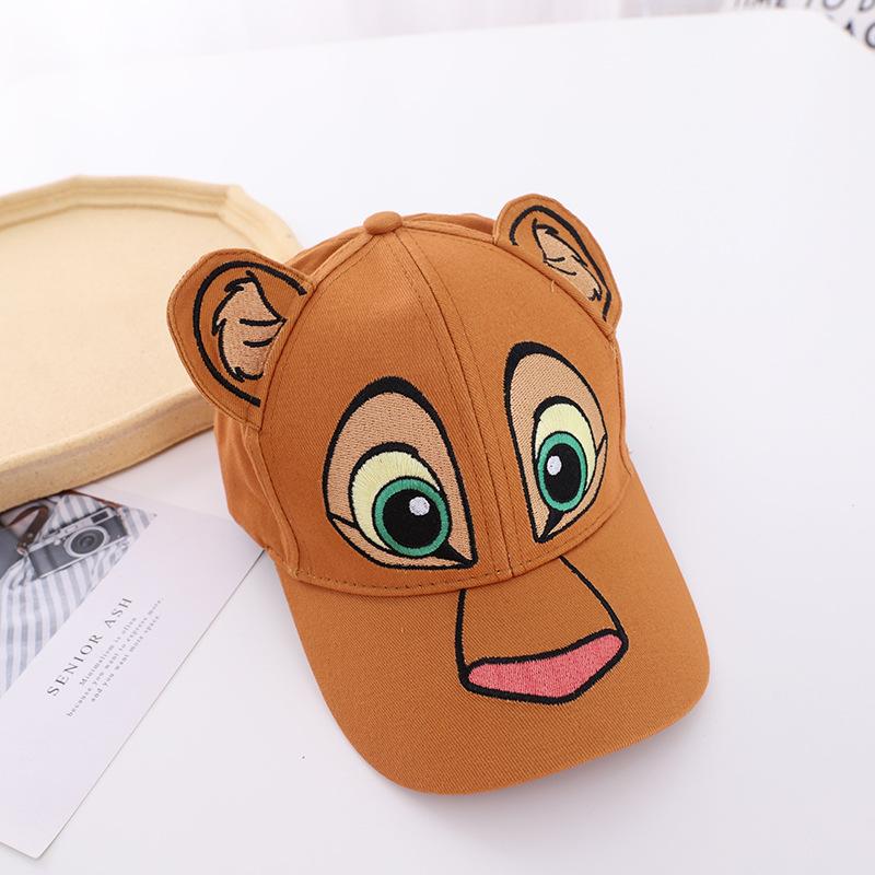 Disney Милые Шапки Защитные Козырьки Король Лев Мультяшный Симба Бейсболки Прекрасные Сетчатые Летние Шляпы от Солнца для Мальчиков Кавайная Вышитая Кепка