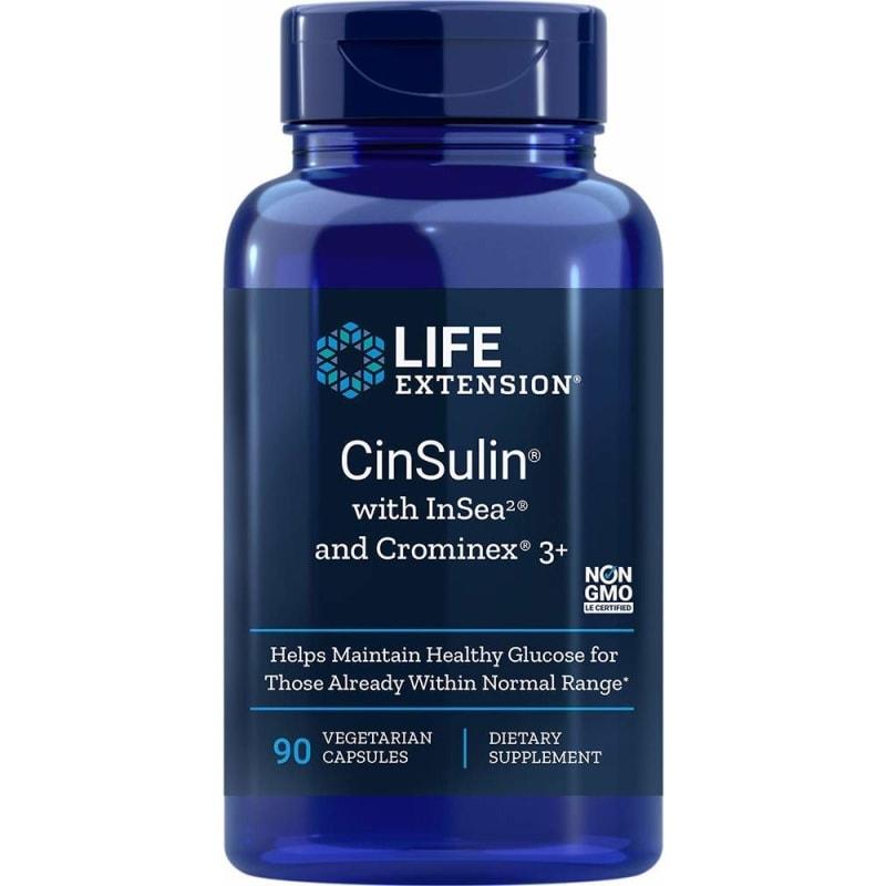 Life Extension CinSulin with InSea and Crominex 3+, 30 Capsules