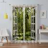 3D Printed Curtains for Window Scenery, Simulation, Modern, Decorative, Bedroom, Living Room, Study, 2Pcs