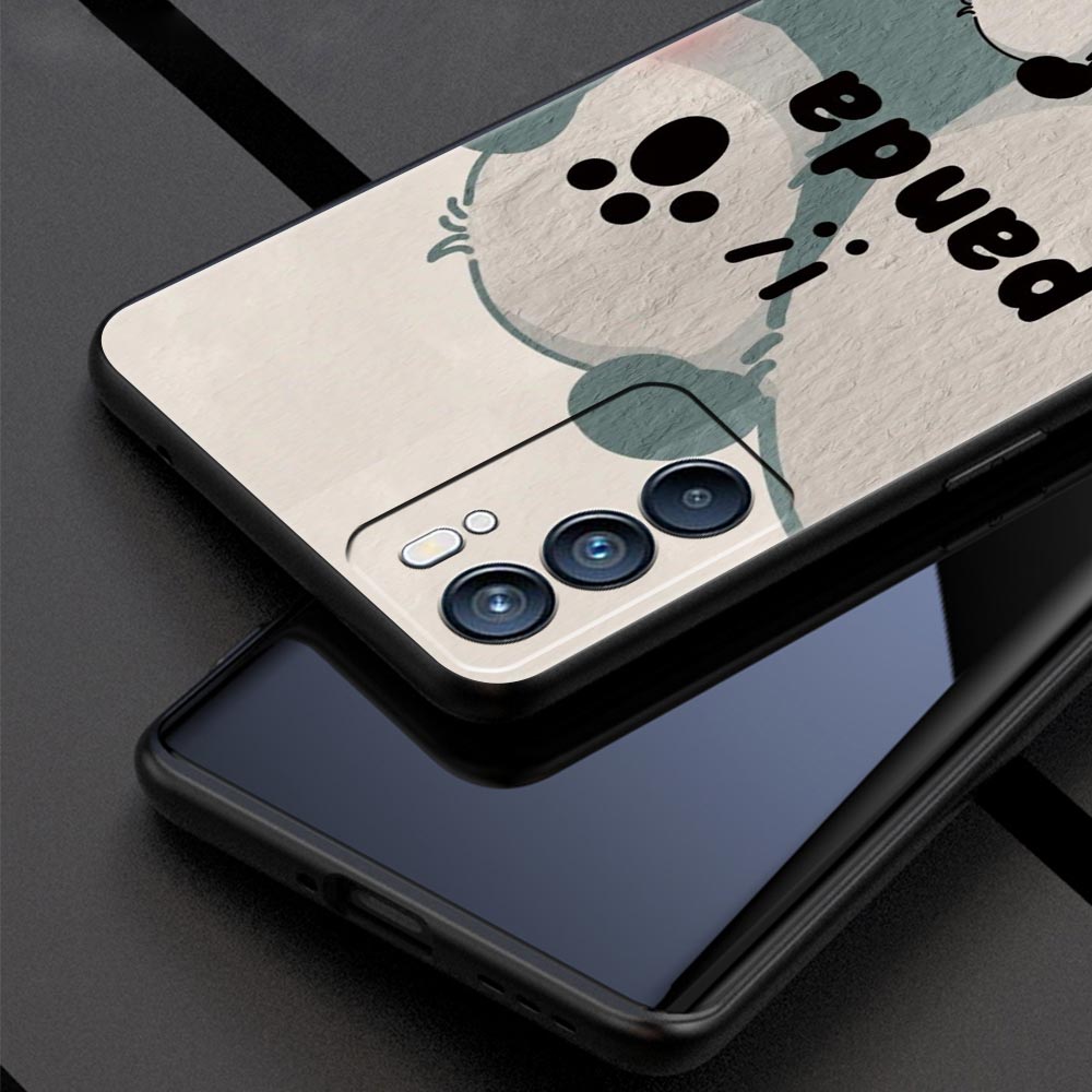 Чехол для телефона с пандами для Oppo Reno 13 12 11 10 7 F Find X5 X6 A98 A80 A79 A78 A57 A54 A31 A17 Pro 5G Мягкий ТПУ Чехол Fundas Сумки