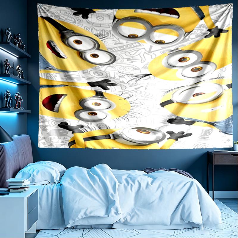 Minions Print Tapestry, Lightweight Wall Hanging, for Bedroom, Dorm, Living Room, Home Art Decor, Birthday Christmas Gift for Friends