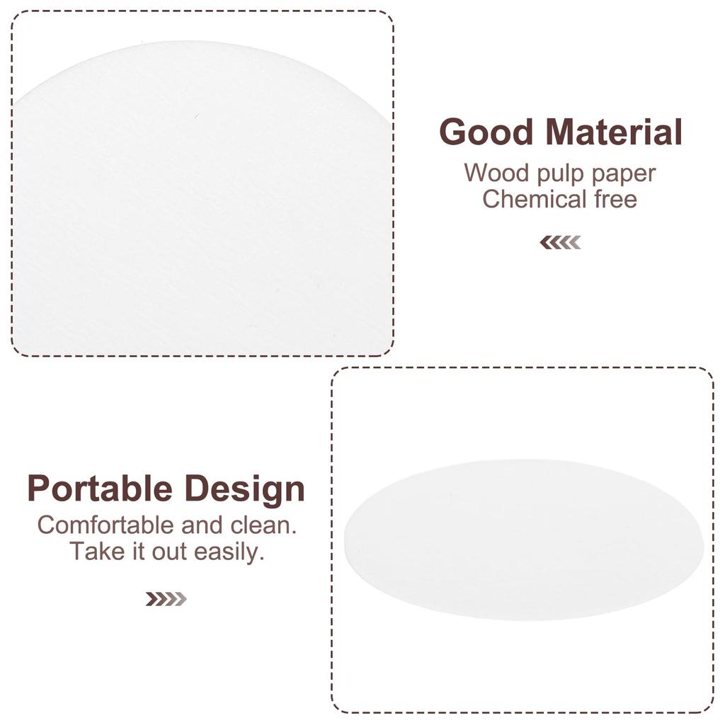 Uxcell 600-Pack 62mm Disposable Round Paper Coffee Filters, White, for Home and Office Pour-Over and Drip Coffee Makers