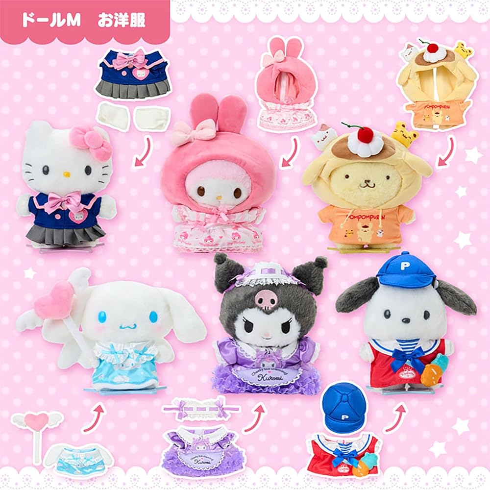 Sanrio Dress-Up Clothes M Pitatto Friends Kuromi Polyester Age 3 and Up