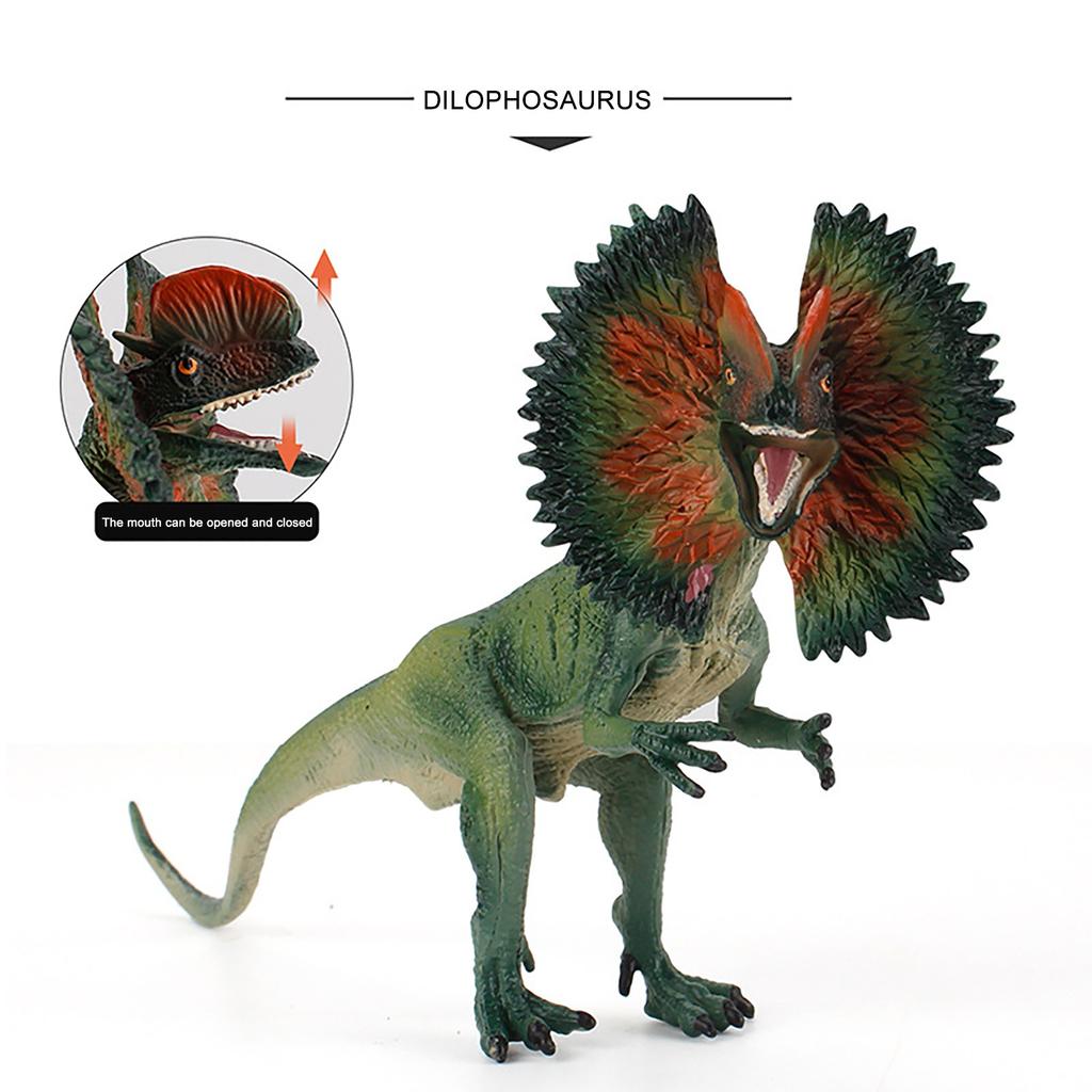 (Precious memory)Realistic Dinosaur Model Lifelike Dilophosaurus Dinosaurs Figure Playset Gift