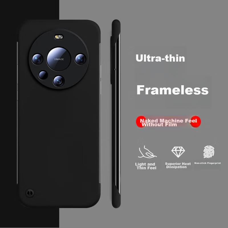 POZZO Ultra-Thin Matte Case for Huawei Mate60, Borderless Protective Cover, Shockproof Heat Dissipation Phone Case, Simple And Night Sky Black]