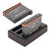 Action Camera Battery Charger 3 Slots Charger for Insta 360 X3 with Type C Charge Cable and Replacement Batteries