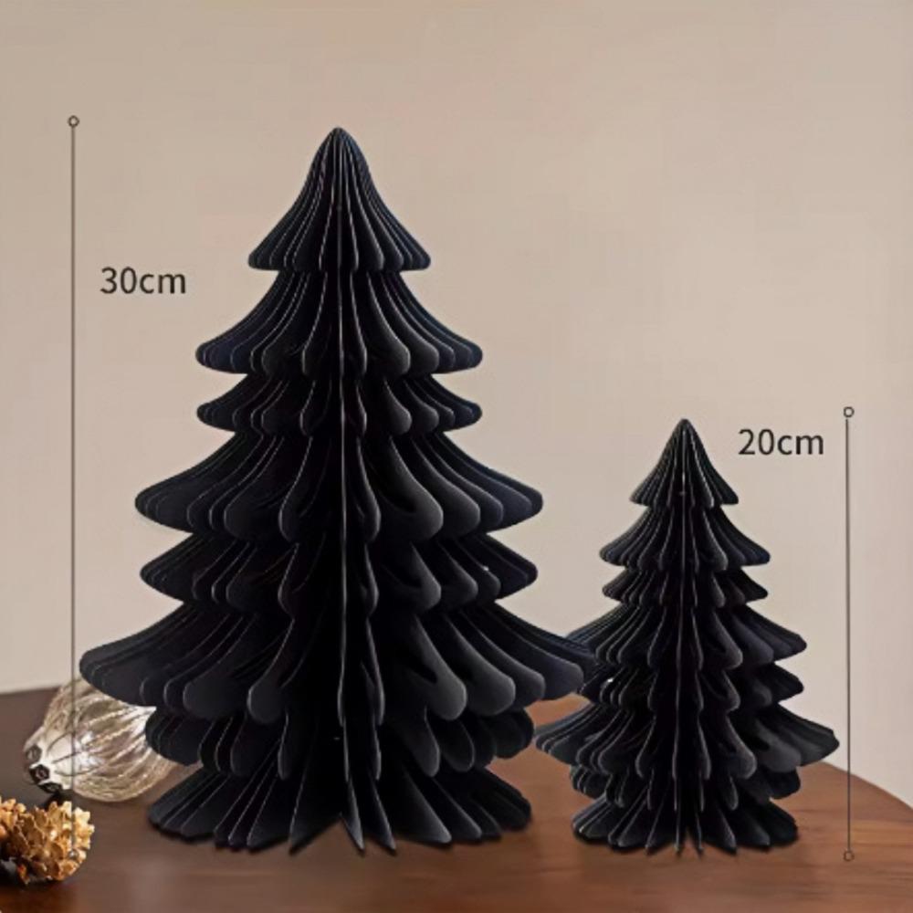2 шт. Модный Рождественский Елочный Украшение 20/30 см 3D Бумажное Party Favors Мини Складная Рождественская Елка Настольный Декор Ручной Работы Медовая Сота