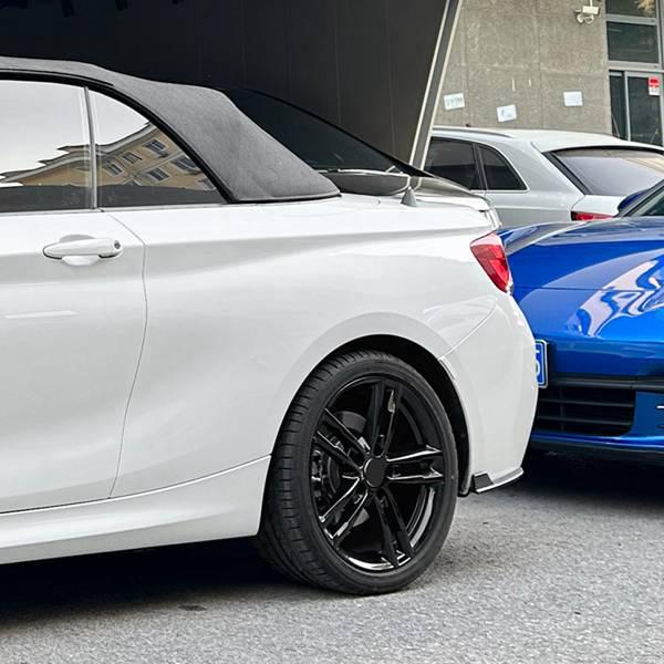 Pair of Rear Bumper Corner Wind Knives for 15-19 BMW 2 Series F22 F23 M Sport