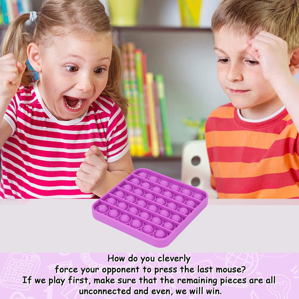 Pop Bubble Fidget Sensory Toy Pure Compression Silicone Push Pop Bubble Sensory Toy - Stress Reliever Toy to Alleviate Bad Mood for Kids Adults