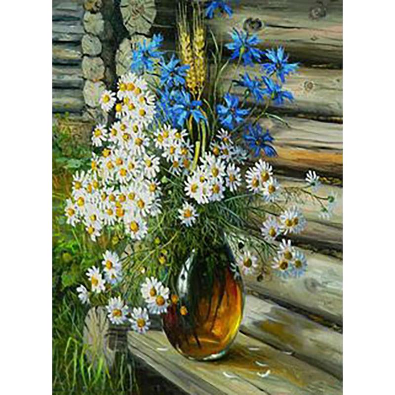 DIY Floral 5D Diamond Painting Full Round Drill Diamond Embroidery Cross Stitch Mosaic Kits Flower Wall Art Home Decor