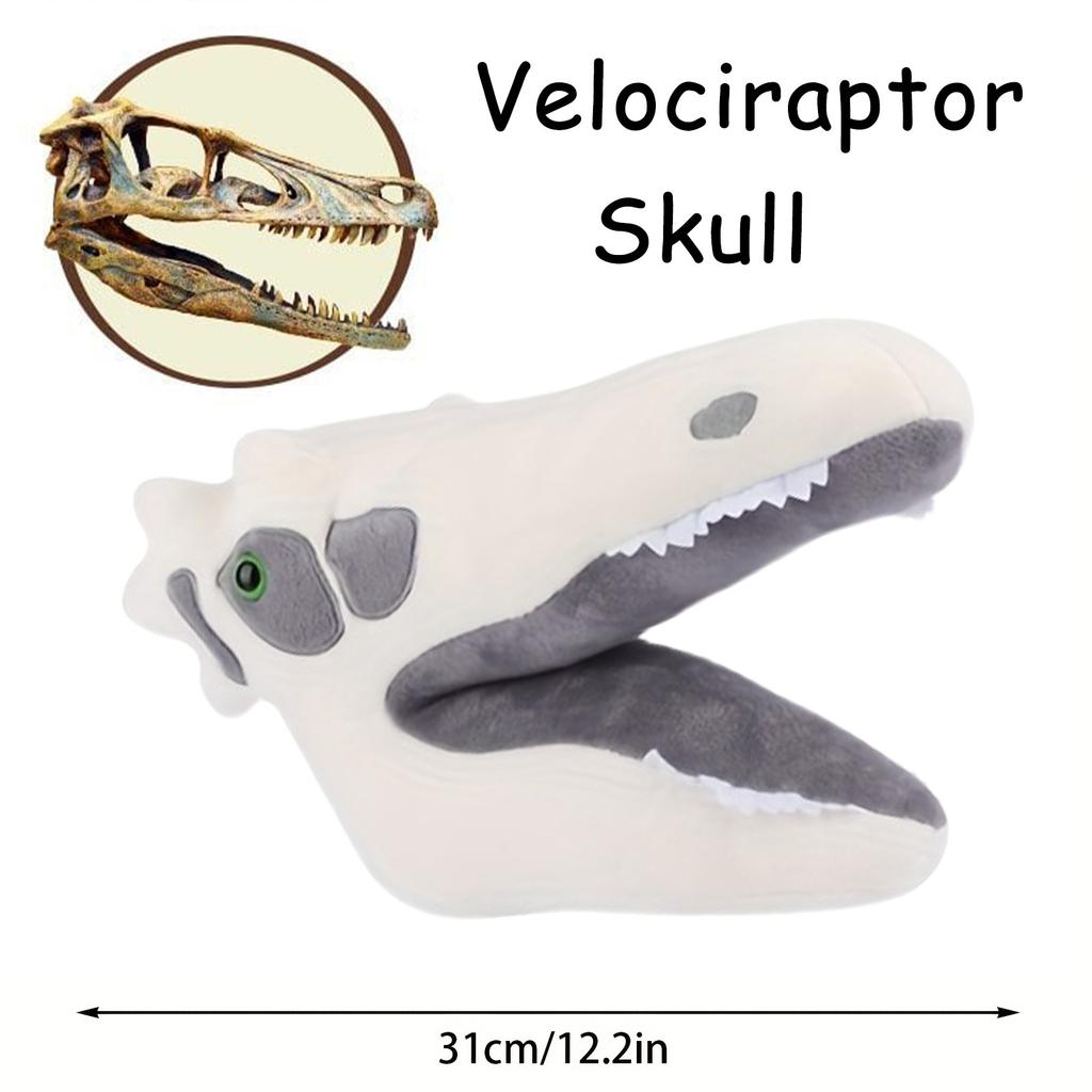 Мягкая плюшевая подушка для куклы Fuzzy Fossils Riceratops Skull Dinosaur Skull