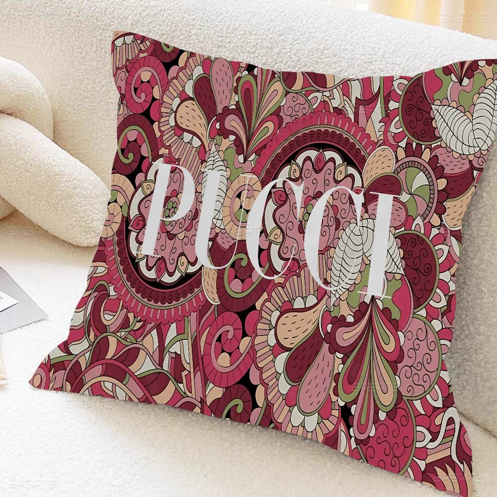E-Emilio P-Pucci Logo Personalized Pillow Cover Kids Bedroom Wild Party Decor Pillowcase Kid Birthday Shower Gift