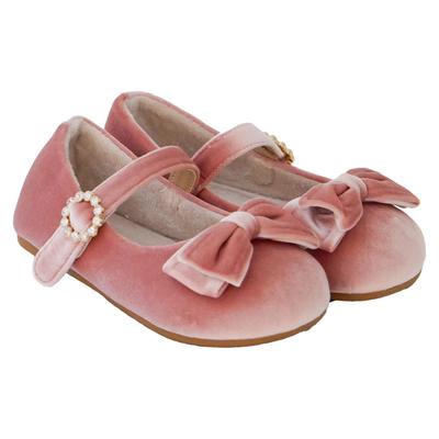 [babyzzam] Девочки Велове Плоские Розовые [BB457-10009]