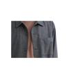 Uniqlo Однотонная рубашка с длинным рукавом, однобортная, свободного кроя, унисекс, светло-серая 460691-05