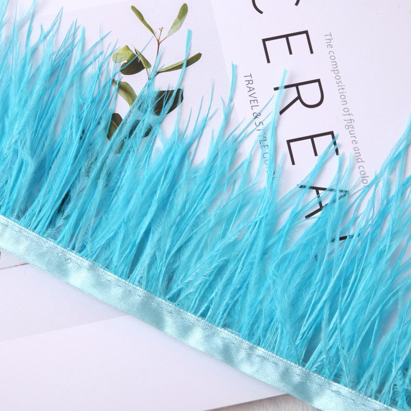 Платье из страусиных перьев 8-10 см, модное украшение, ткань с перьями и кисточками, аксессуары для одежды 