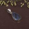 Подвеска из лабрадорита Pera Cabochon Solid 925 Sterling Silver Gemstone Подвеска без цепных украшений для женщин или девочек - 5,9 Gms
