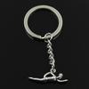 Fashion 30mm Key Ring Metal Key Chain Keychain Jewelry Antique Plated Swimming Swimmer Sporter 29x11mm Pendant
