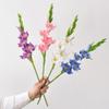 PU Material Artificial Gladiolus Branches Purple Gladiolus Bouquet Art PU Fake Flowers  DIY Crafts