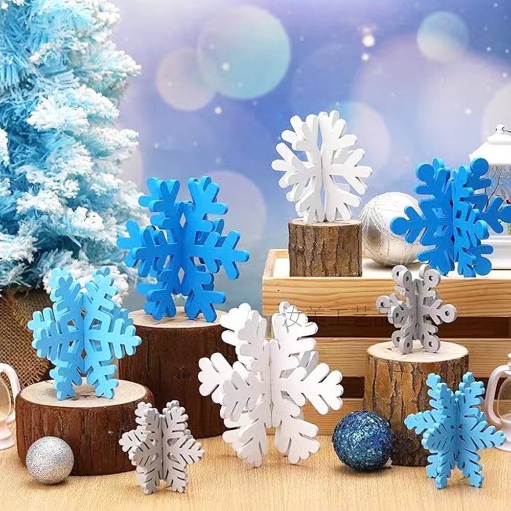 3D Wooden Snowflake Ornament for Tiered Tray & Party Centerpiece