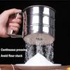Baking Flour Sifter Food Strainers Powder Stainless Steel Hand-held Reusable Sieve for Flour Cup Shakers Kitchen Baking Tools