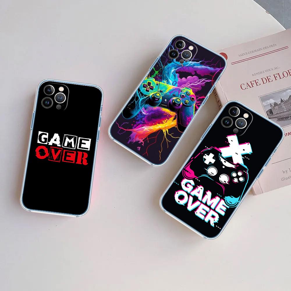 PP37 Game Over Soft Shell Transparent Phone Case for Motorola Moto Edge 20 30 40 50 S30 Fusion Ultra Pro Neo Lite + G200 G23
